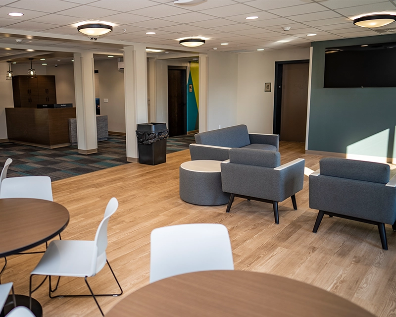 Lobby of Compass Commons at Holiday World.